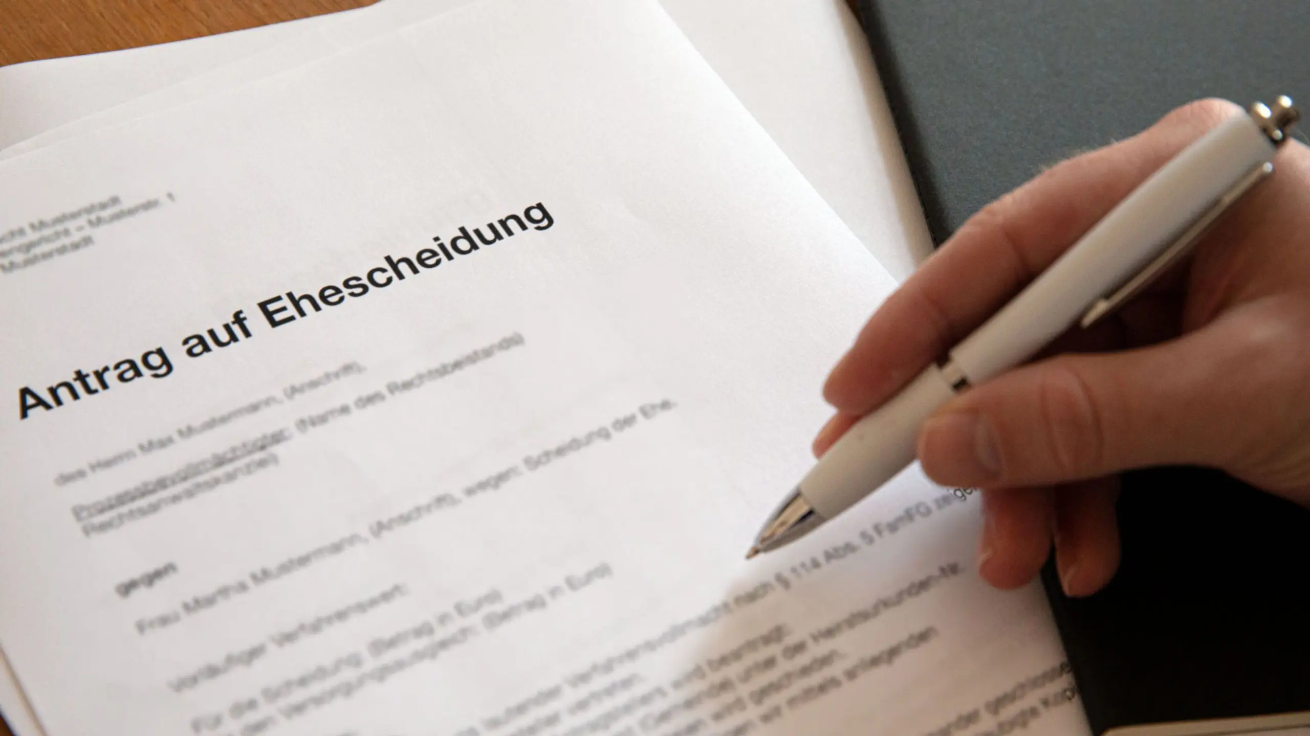 Einvernehmliche Scheidung - die Scheidungspapiere