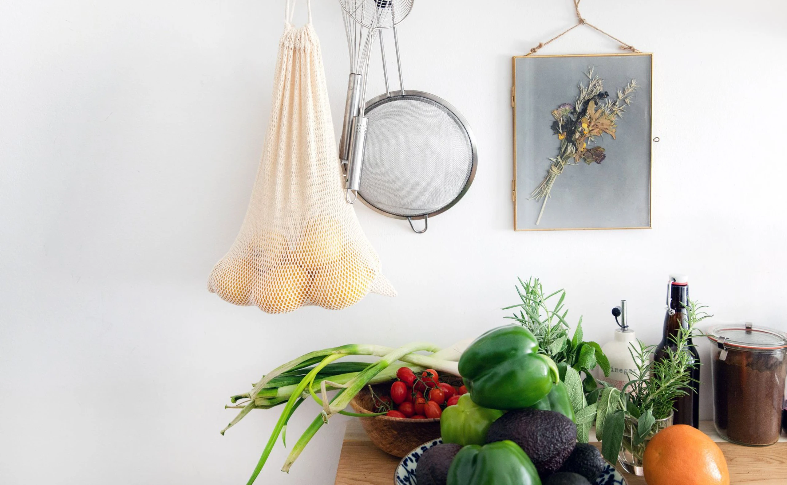 Zero Waste: Plastikfreier Einkauf in einem Netzbeutel