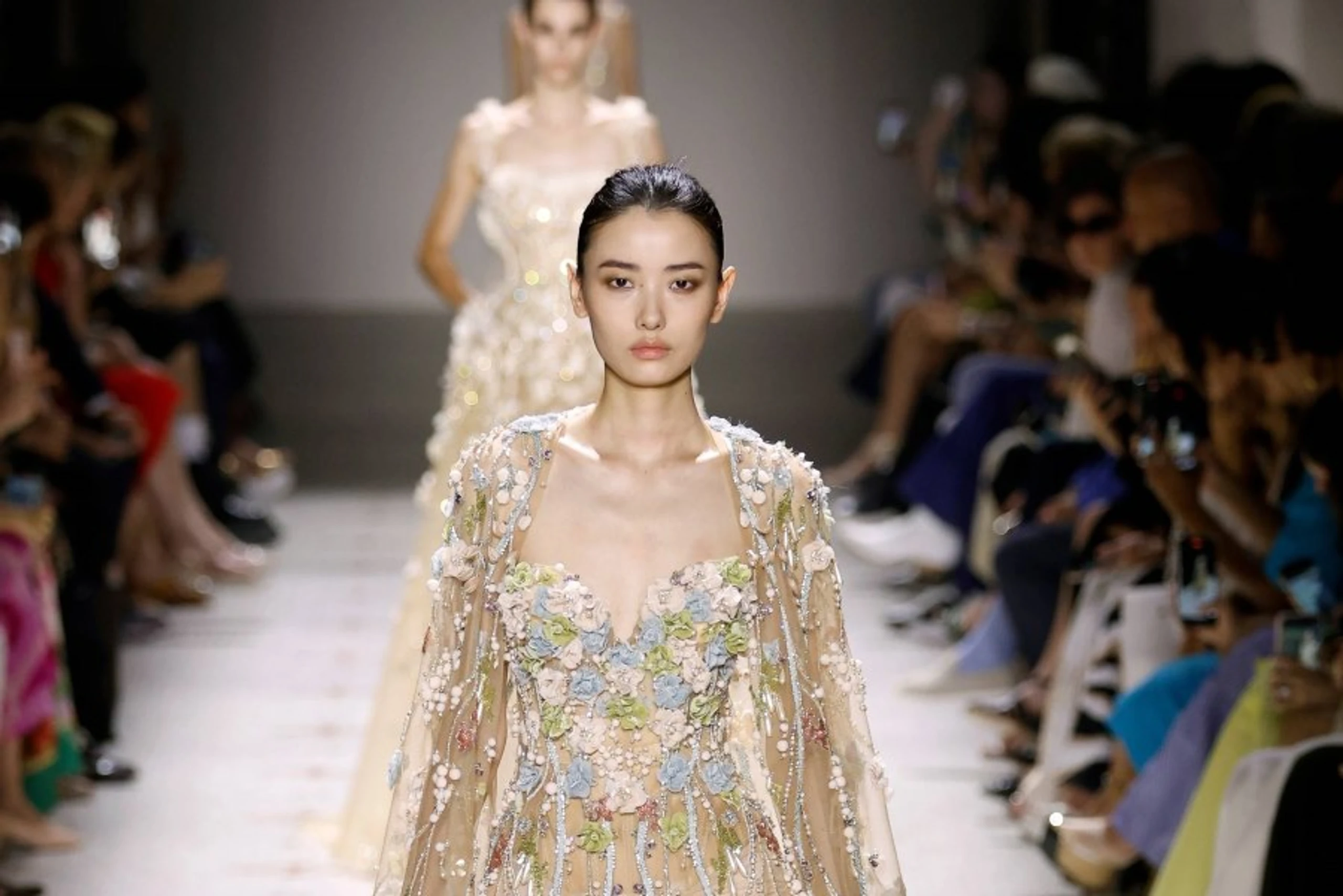 Elie Saab Fall Winter 2024-2025 Haute Couture collection, Paris Fashion Week, France, on June 26