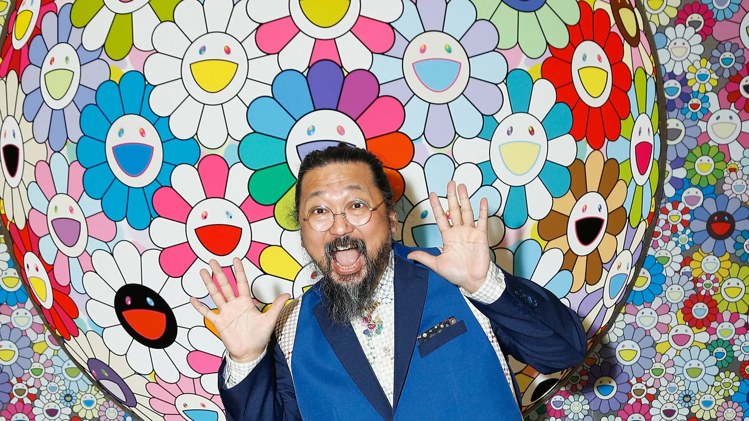 Mann, Blumen, Kunst, Murakami