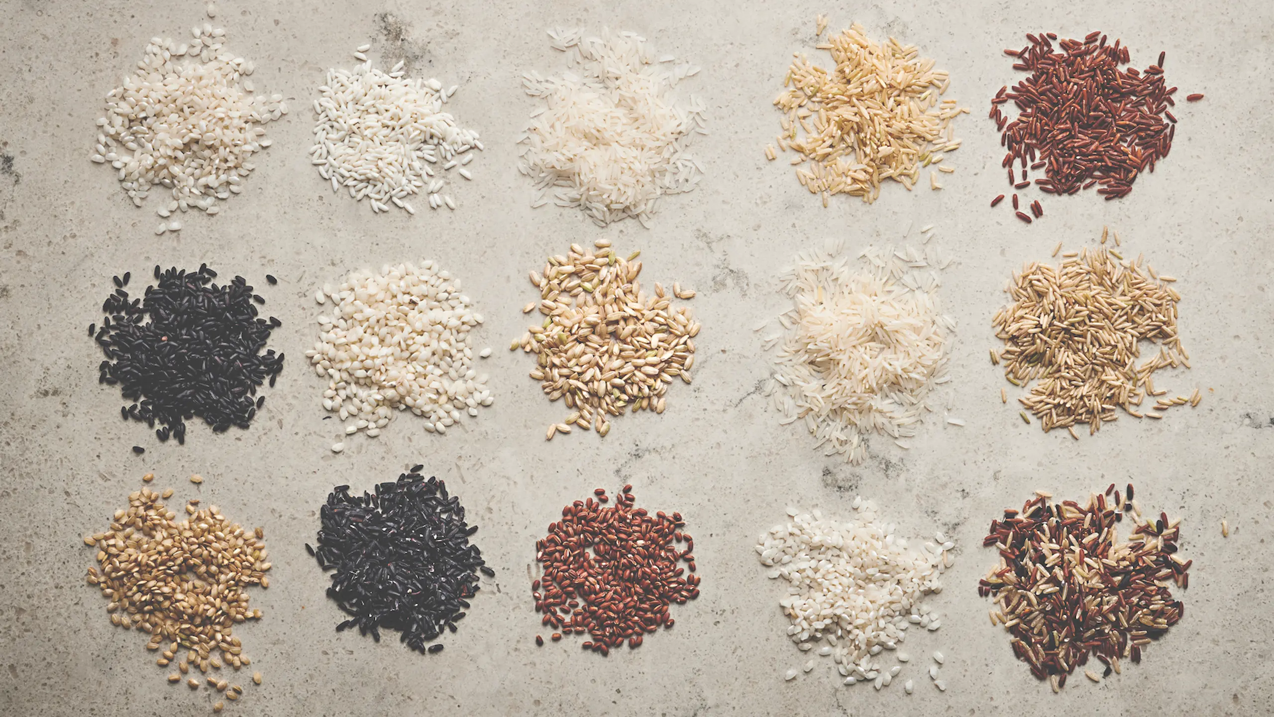 Verschiedene Reissorten