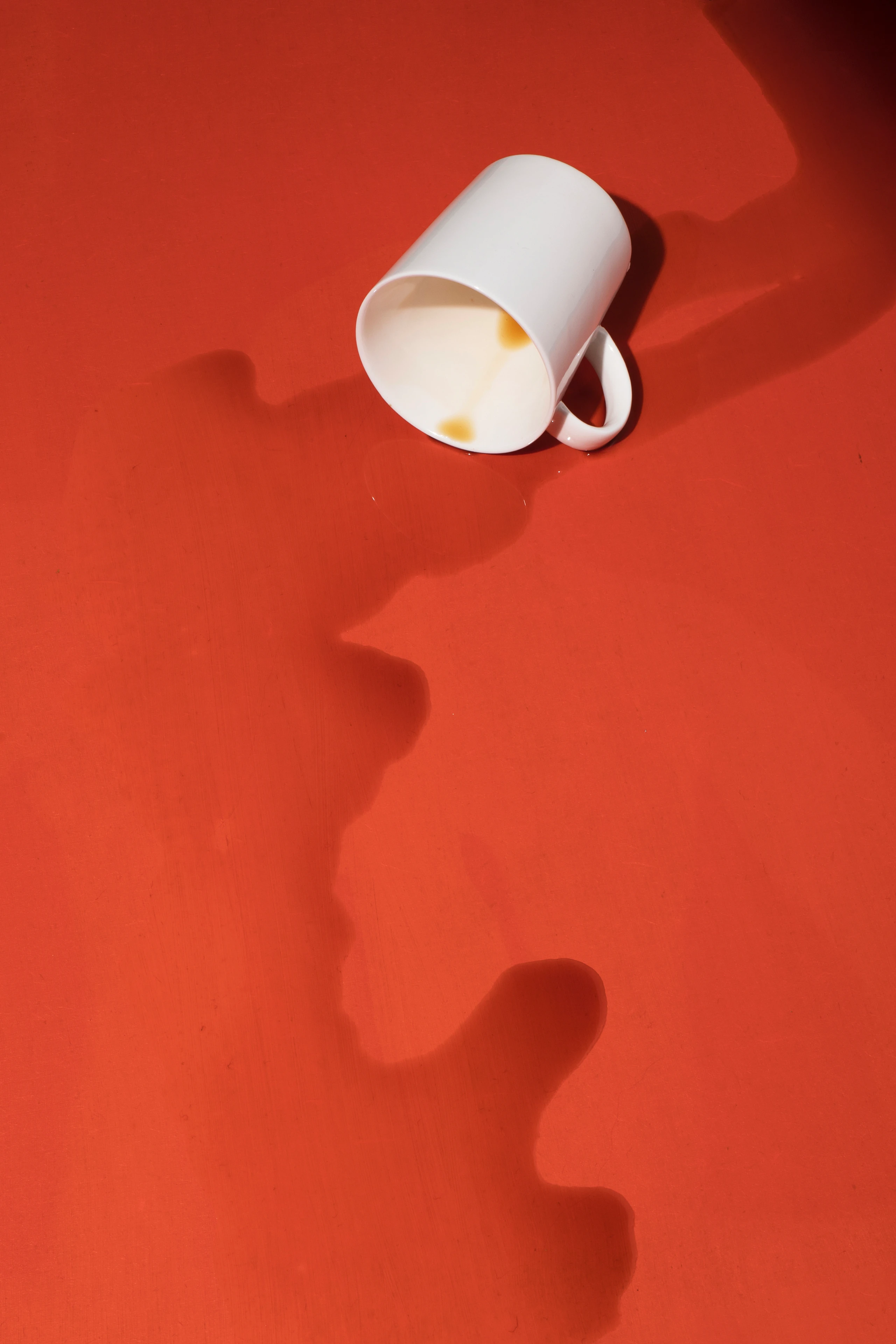 ausgeleerte Kaffeetasse